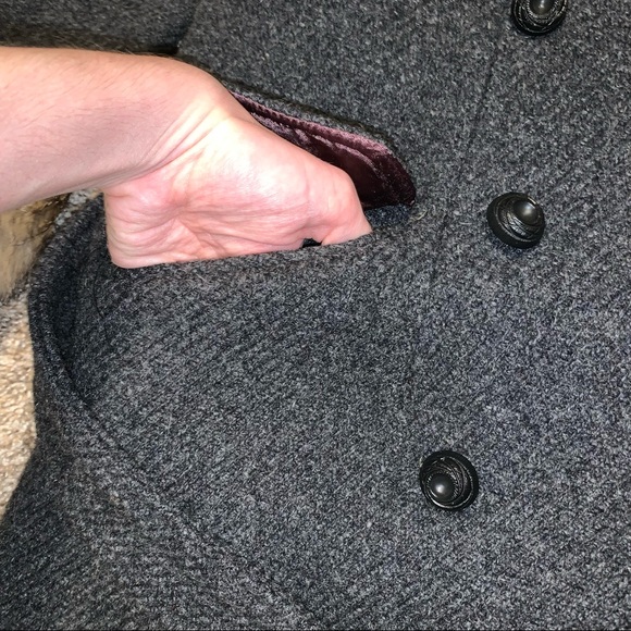 Thalhimers vintage fur charcoal gray coat - Picture 7 of 14